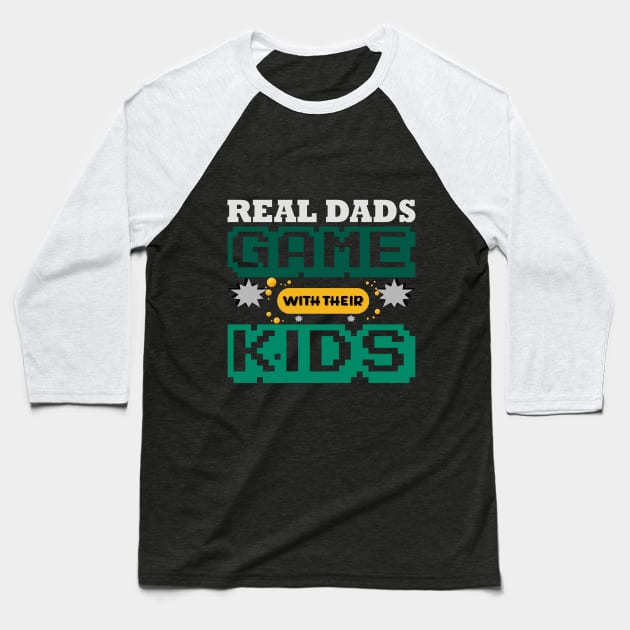 Gaming Day of Gamer Dad with their Kids Baseball T-Shirt by Howtotails